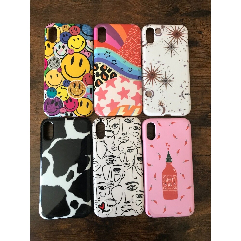 LOT OF 6 - iPhone  Casely Protective Cases Multi Color